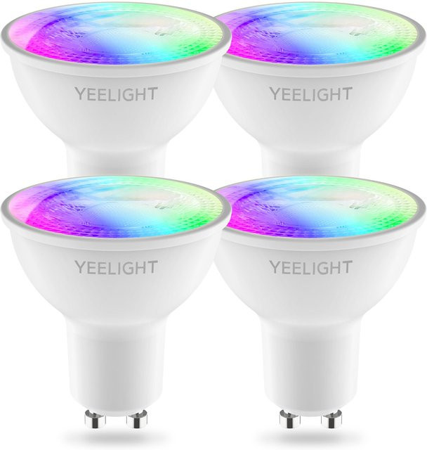 Yeelight W1 LED-Lampe Set 4 Stück, Wi-Fi GU10, Mehrfarbig RGB, 4.5W, 350lm, 2700K - 6500K, YLDP004-A - Bild 1