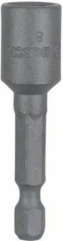 Bosch Steckschlüssel-Maschinenaufnahme 8mm Antrieb 1/4 mit 6,3mm Aufnahme in Grau aus Edelstahl - Bild 1