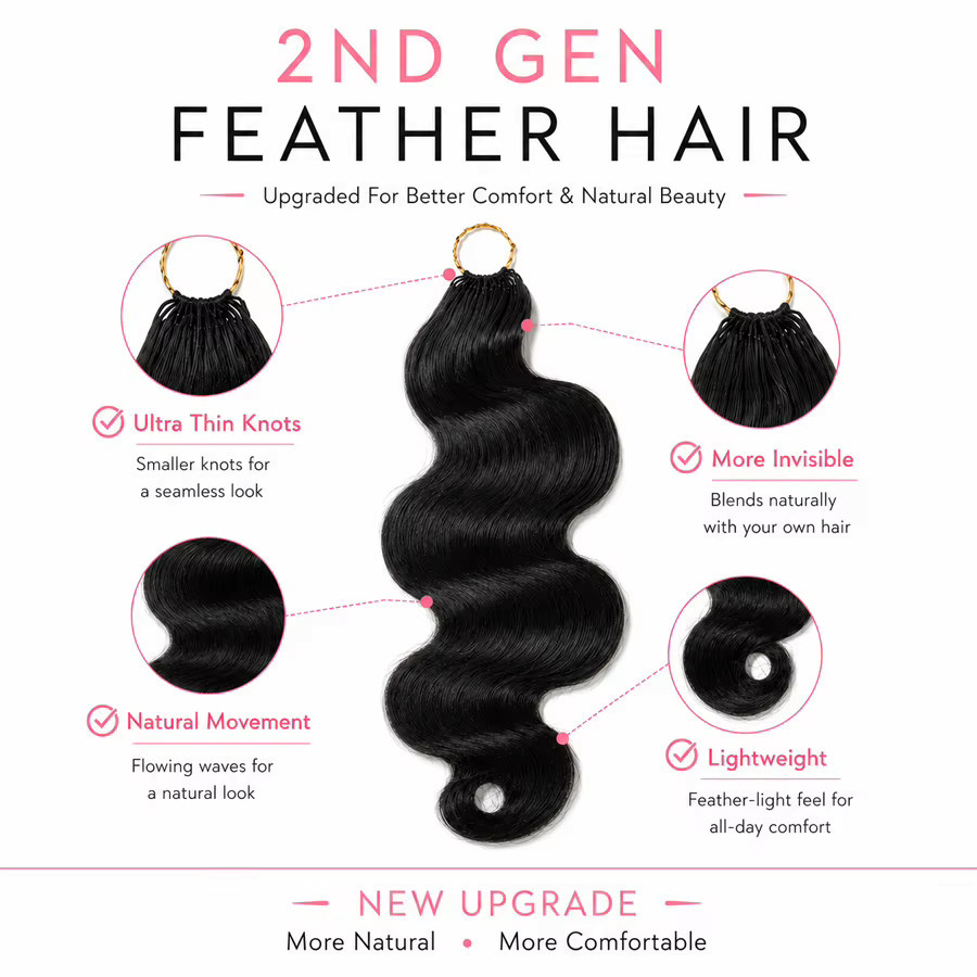 WOWANGEL Miracle Knots Haarverlängerung, Echthaar, gewellt, Damen - Bild 4