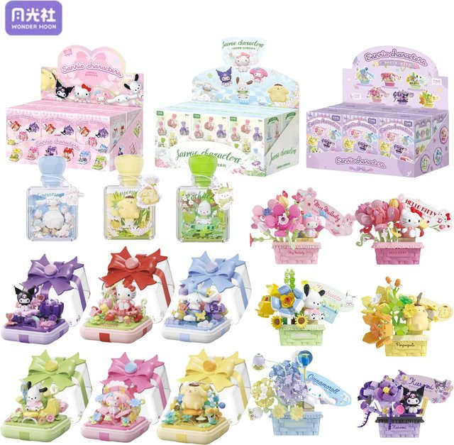 Sanrio Parfümflasche Blumenkorb Baustein-Set, mit Beleuchtung, ab 14 Jahren - Bild 1