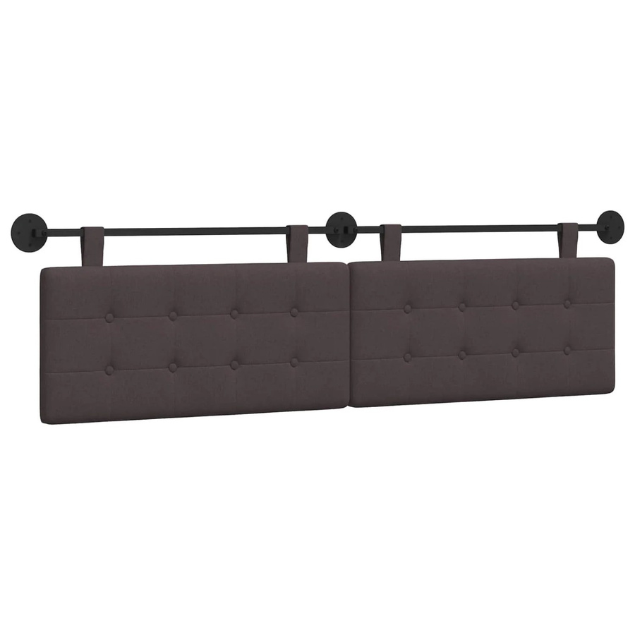 vidaXL Wandmontierte Hängematte in Dunkelbraun mit Stoff, B/H/T: 190 x 55 x 5 cm - Bild 2
