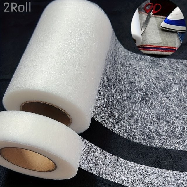 2er-Pack weißes Nahtband zum Aufbügeln, Heißklebeband für unsichtbare Nähte, Breite: 2 cm, Länge: 24 m - Bild 1