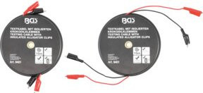 BGS Krokodilklemmen-Kabelbox 9401 selbstaufrollend in Rot/Schwarz mit 15 m Kabellänge - Bild 1