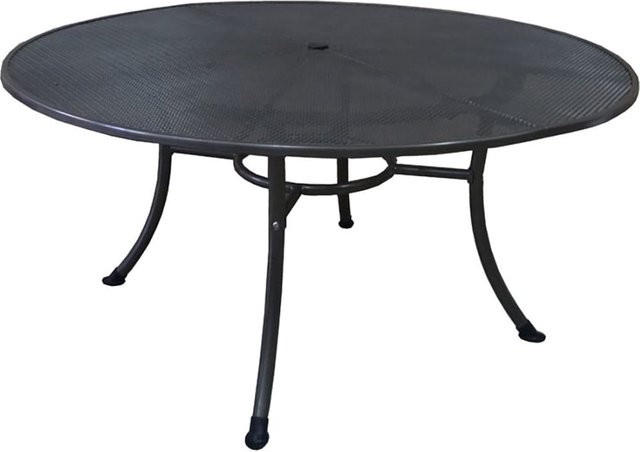 Runder DEGAMO Tisch RIVO aus Streckmetall in Eisengrau, Durchmesser: 150 cm - Bild 1