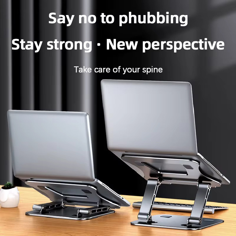 MUMUCC Laptopständer aus Aluminiumlegierung, klappbar und höhenvergrößernd, Farbe: Silber - Bild 2