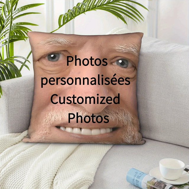 Personalisierter Kissenbezug mit individuellem Foto-Design aus Polyester, quadratisch, Mehrfarbig - Bild 1