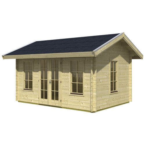 Skan Holz Gartenhaus Lugano 2 DS Natur B/H/T: 420 x 311 x 380 cm - Bild 2