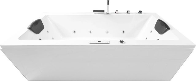 Basera Indoor Whirlpool Badewanne Naxos Premium in Hochglanz Weiß, B/T: 140 x 75 cm - Bild 1
