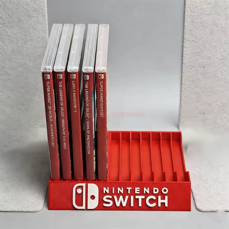 Bandai Aufbewahrungsbox für Nintendo Switch Spieldiscs und Kassetten in Rot mit 8 oder 12 Fächern - Bild 4