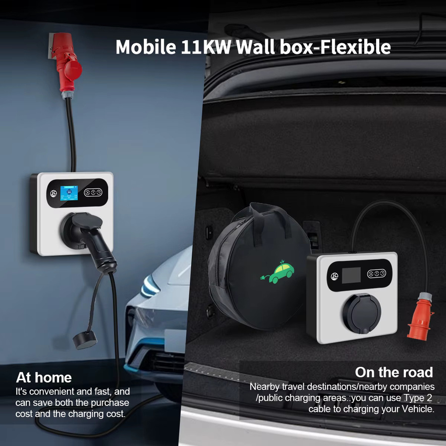 Kolanky EV-Ladegerät Wallbox 11KW mit CEE auf Typ 2 Steckdose, White, Tuya App Steuerung und Zeitverzögerung 1-15 Stunden - Bild 5
