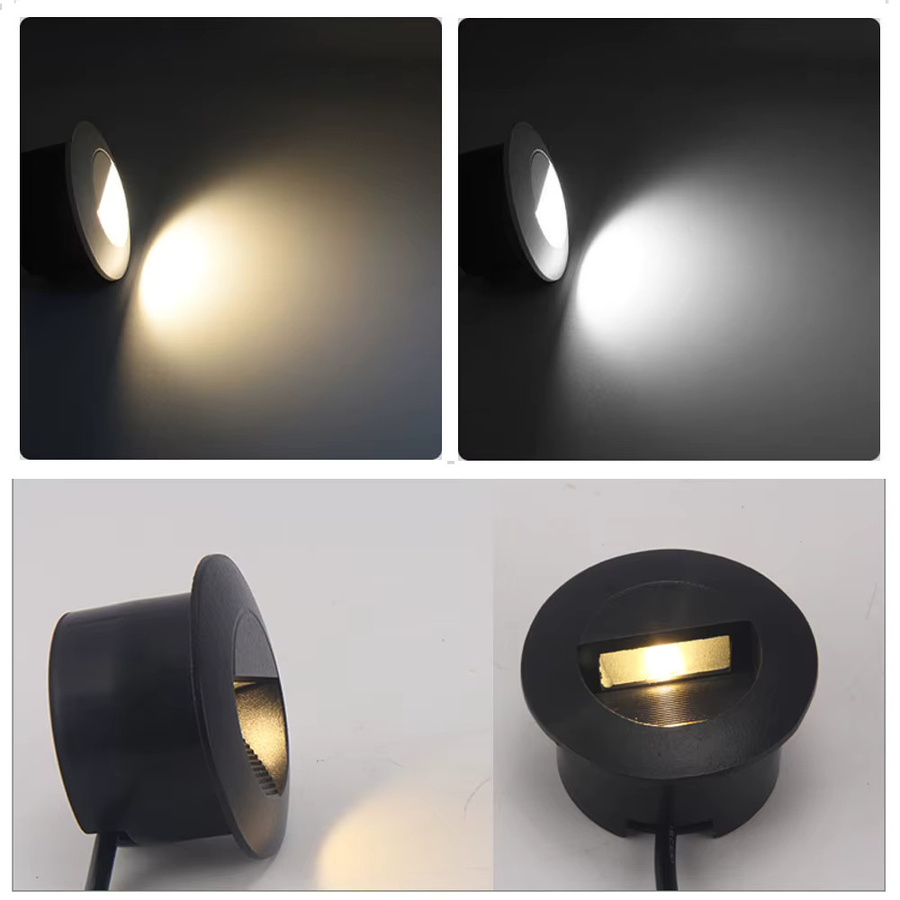 WAAJEA LED Außenstufenbeleuchtung 3 W, wasserdichte Wandlampe für Treppen, Balkon und Garten, integrierte LED, wandmontiert - Bild 2