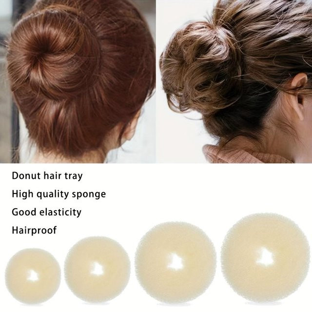 YULIN Haarbrötchen-Maker-Set, 8 Stück, Dunkelbraun & Beige - Bild 1