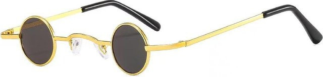 Sonnenbrille Retro-Prince, rund, Metall, beige, Damen - Bild 1