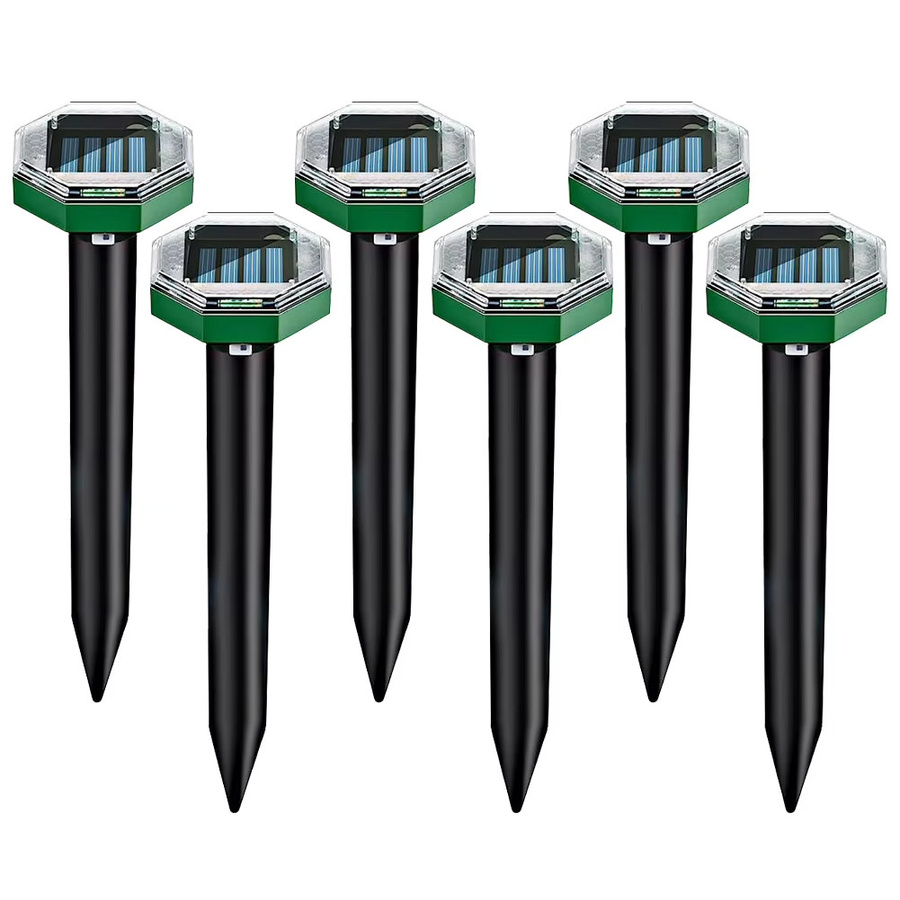 APWIKOGER Solarbetriebener Ultraschall-Vibrationsvertreiber zur Maulwurfs- und Schlangenabwehr für Garten, Hof und Farm mit 600mAh Akku - Bild 4