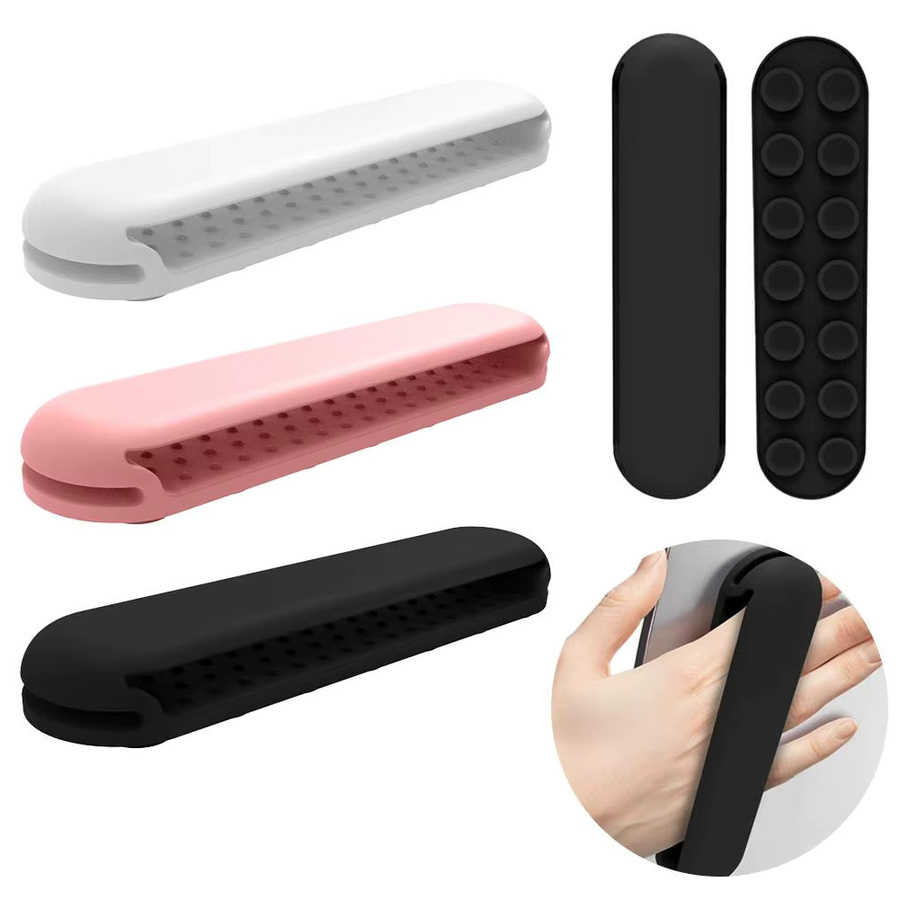 Universeller Tablet-Handhalter mit Silikon-Handgelenkschlaufe und rutschfestem Griff in Pink - Bild 2