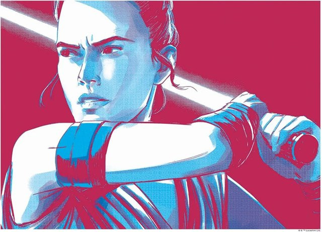 Komar Wandbild Star Wars Rey, bunt, B/H: 40 x 30 cm - Bild 1