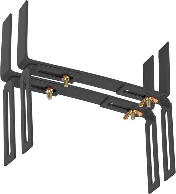 BigDean Blumenkastenhalter Set aus 2 Stück in Anthrazit mit H-Form für Balkonkästen - Bild 1