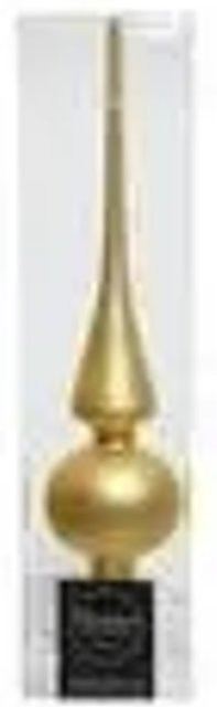 Kaemingk Christbaumspitze aus Glas in Hellgold Matt, Durchmesser: 6 cm, Höhe: 26 cm - Bild 1