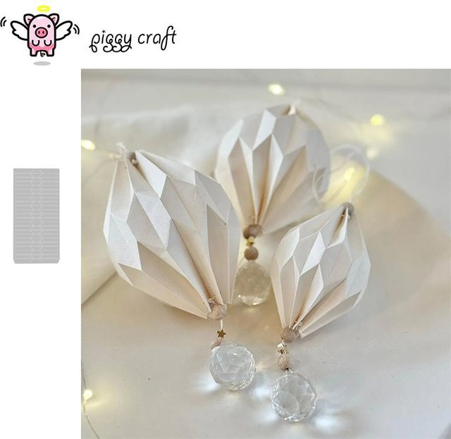 Piggy Craft Metall-Stanzformen für Scrapbooking und Papierhandwerk, 3D-Faltrahmen-Stanzschablonen in Weiß - Bild 1