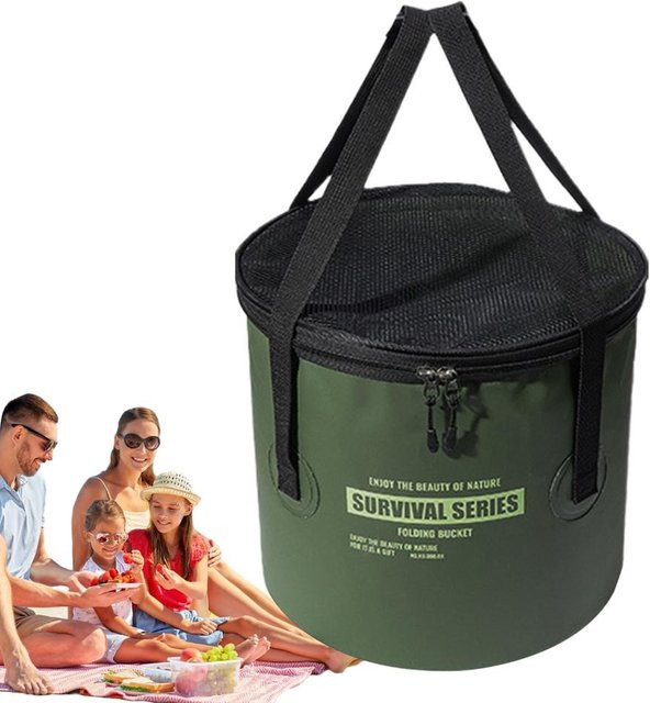 Faltbarer Campingeimer von Yiran Furniture, 22 l, Schwarz - Bild 1