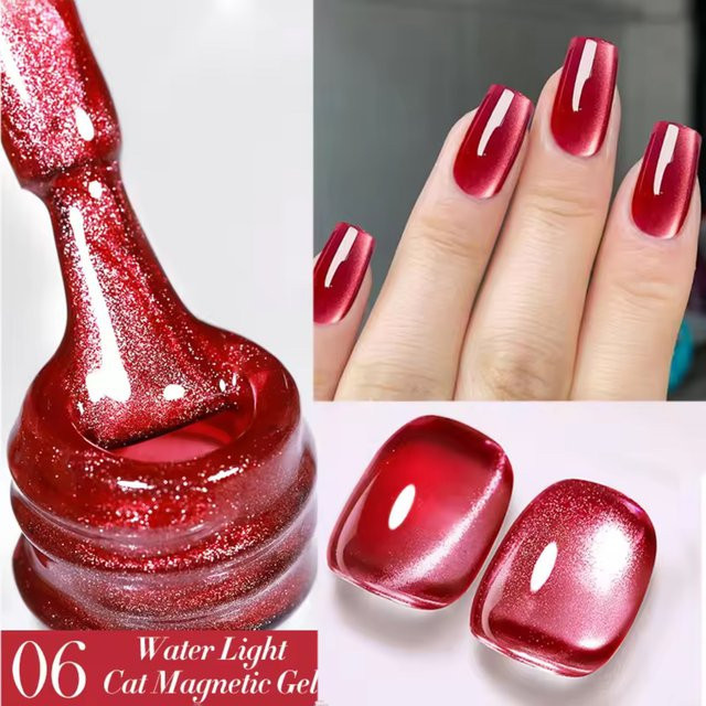 SHAKA Gel-Nagellack, Nude, Glasperlen Katzenauge Effekt - Bild 1
