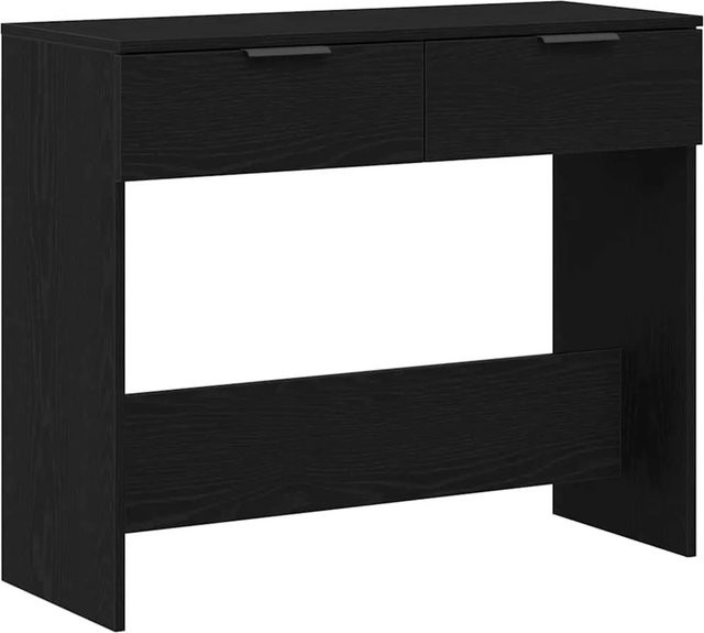 vidaXL Konsolentisch Moderne Eiche Schwarz aus Holzwerkstoff B/T/H: 90 x 36 x 75 cm - Bild 1