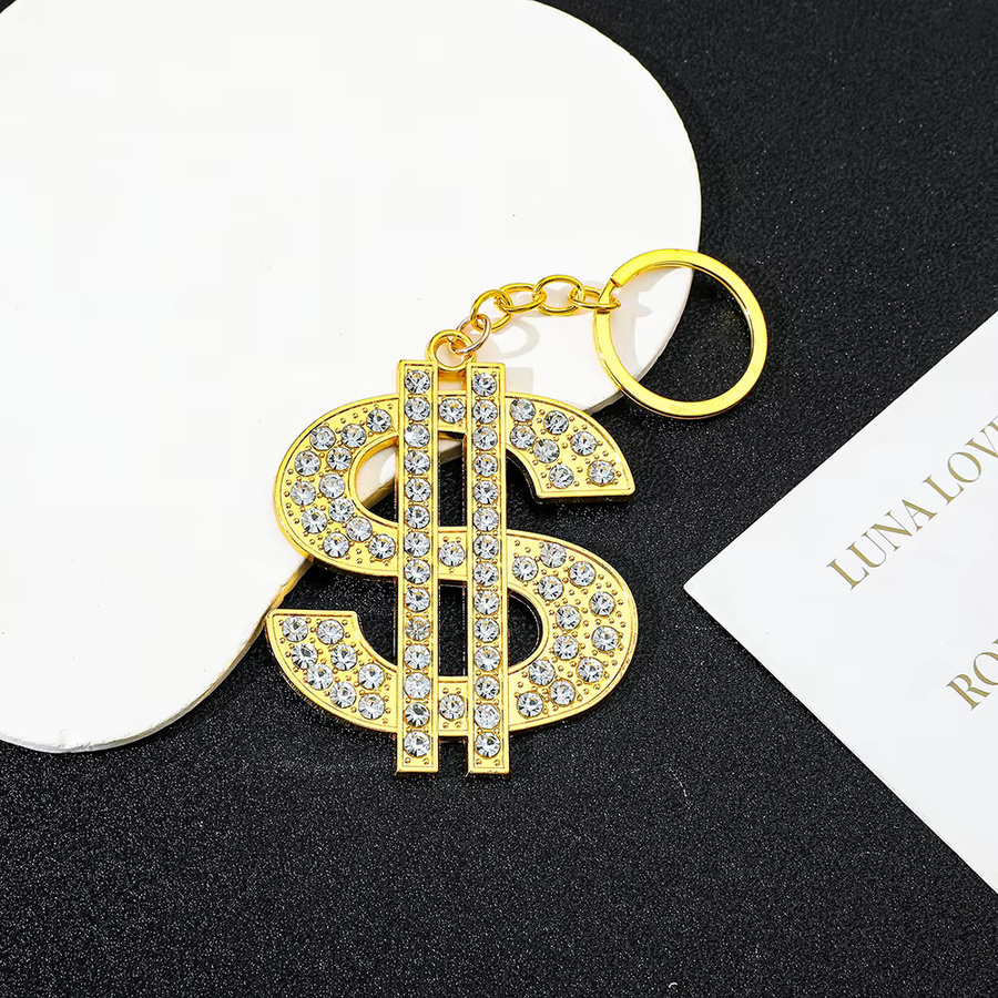 Bandai Anhänger US-Dollar-Geldzeichen, Messing, Gold, Zirkonia, Herren - Bild 4