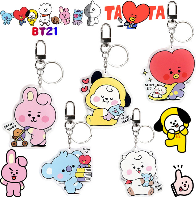 LINE FRIENDS BT21 Koya RJ Shooky Mang Chimmy Cooky Schlüsselanhänger, Unisex - Bild 1