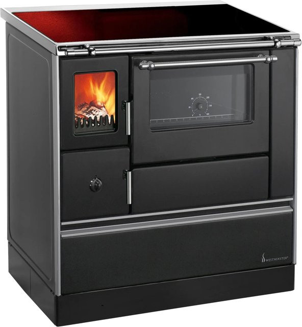 Westminster Küchenherd K76F-90 Glaskeramikherd in Schwarz mit Backfach und 7,6kW Leistung - Bild 1