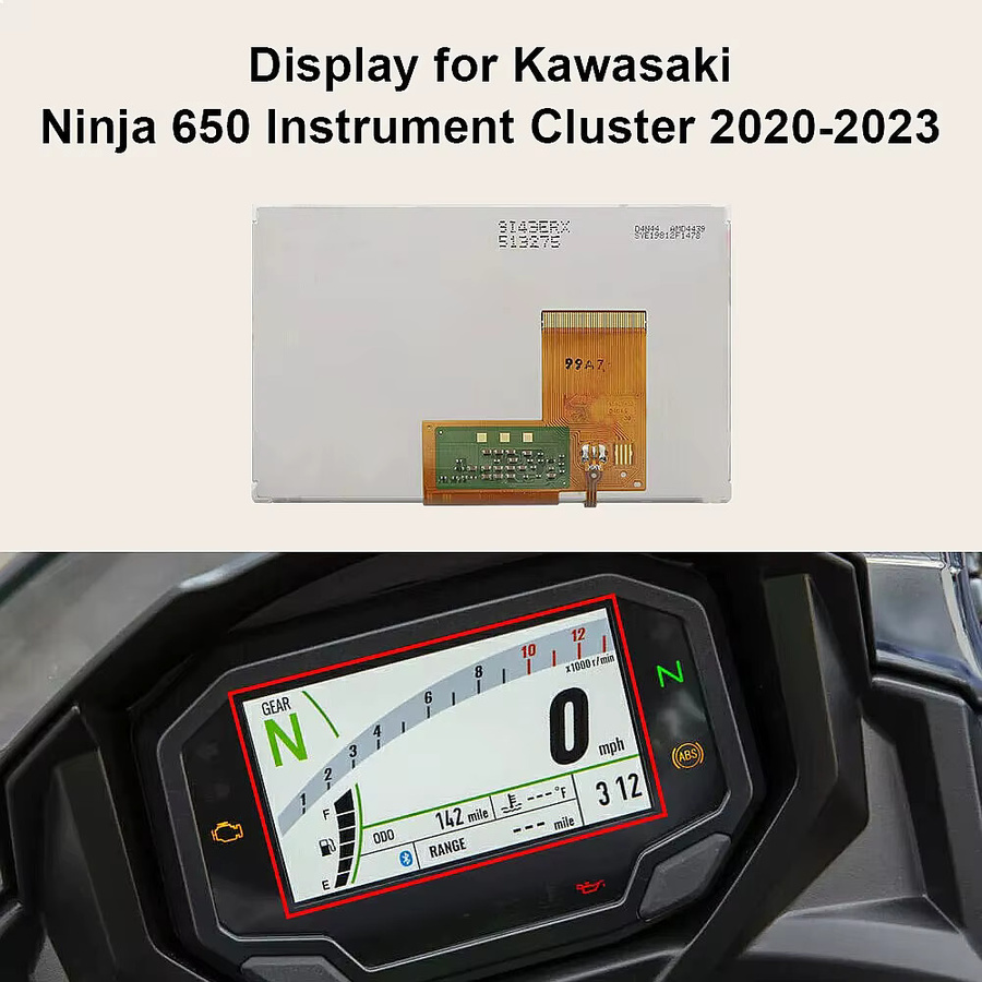 Easymox Digitales LCD-Display für Kawasaki Z900 Z650 Z H2 Ninja 650 Z1000SX ZX10R ZX4R Tachometer in Schwarz - Bild 3