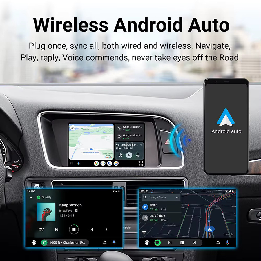 ANYFAR MMI 2G Bildschirm-Upgrade Decoder-Box für Audi A4, A5 und Q5 (2009-2016) mit CarPlay und Android Auto, 6,5 Zoll, Schwarz - Bild 3