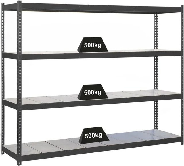PROREGAL Schwerlastregal Metal Beast Four in Anthrazit mit 4 Fachböden, H x B x T: 200 x 210 x 45 cm, Fachlast 500 kg - Bild 1