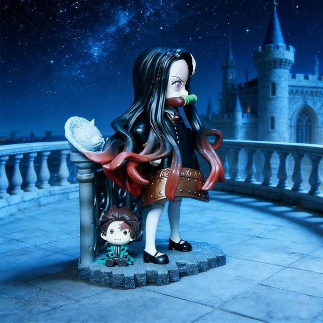Yiran toy 1 Spy × Family Anya Cos Kamado Nezuko Modell, Anime Figuren, 14cm, ab 14 Jahren - Bild 1