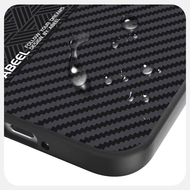 Xiaomi Poco F8 F7 Pro Ultra Carbon Faser Schutzhülle mit Relief Struktur in Schwarz, matt und kabelloses Laden kompatibel - Bild 4