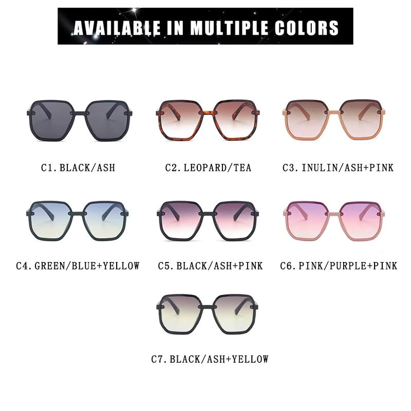 Samjune Sonnenbrille, quadratisch, Halbrand, Kunststoff, Damen - Bild 2