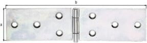 GAH Alberts Möbel-Tischband aus sendzimirverzinktem Stahl in Silber, Länge: 160 mm, Breite: 37 mm - Bild 1