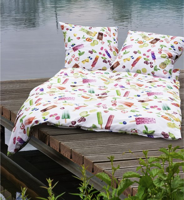 Janine Bettwäsche Modern Art aus Mako-Satin in Mehrfarbig, Größe S - Bild 1