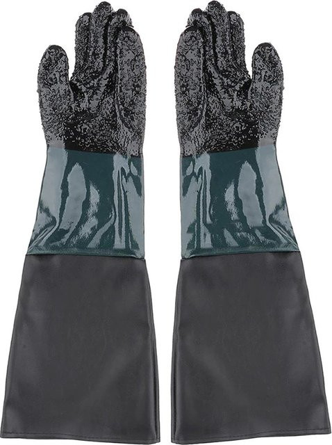Sicherheitsarbeithandschuhe aus Latex in Schwarz für Sandstrahlarbeiten - Bild 1