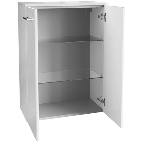 Fackelmann Milano Doppel-Midischrank für das Badezimmer in Weiß mit Soft-Close-Türen, B/T/H: 60,2 x 32,0 x 82,6 cm - Bild 3
