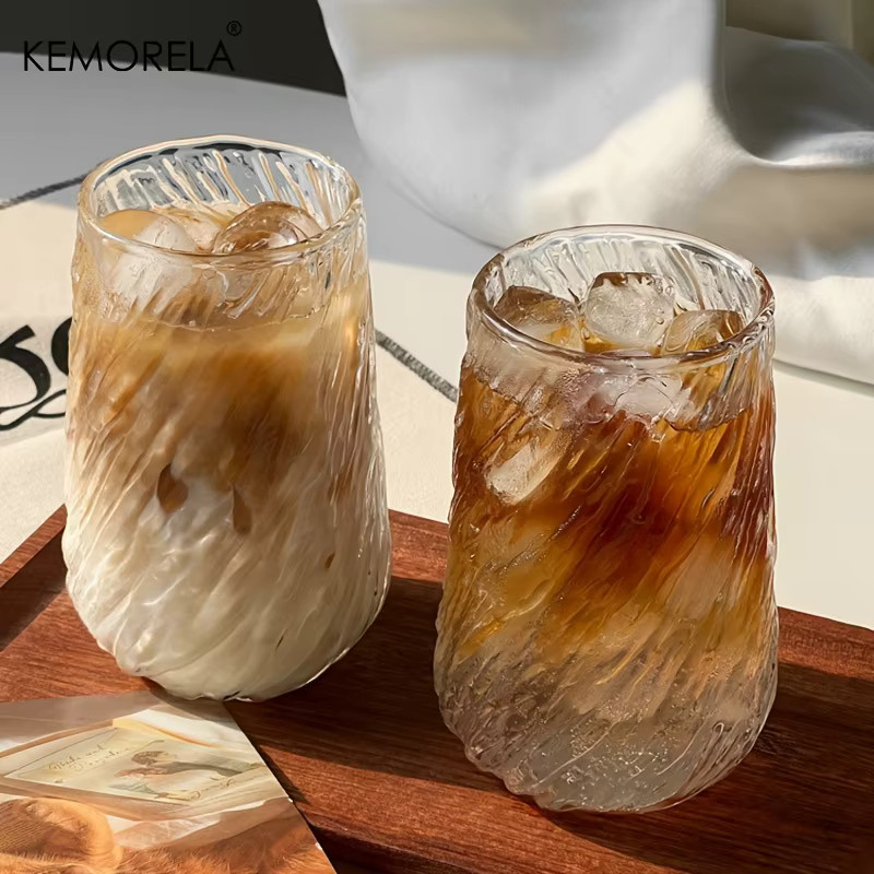 KEMORELA Glas-Tumbler mit rotierendem Streifen-Design, transparent, B/T/H: 6,0 x 6,5 x 12,0 cm - Bild 3