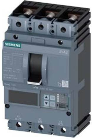Siemens 3VA2010-6JQ32-0AA0 Leistungsschalter in Grau mit einem Einstellbereich von 40 - 100A und einer maximalen Schaltspannung von 690 V/AC - Bild 1