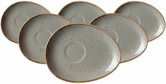 Ritzenhoff & Breker Kaffeeuntertassen Taste Serie, Grau, Keramik, 6er Set, Durchmesser: 17 cm, Breite: 17 cm, Tiefe: 13,5 cm - Bild 1