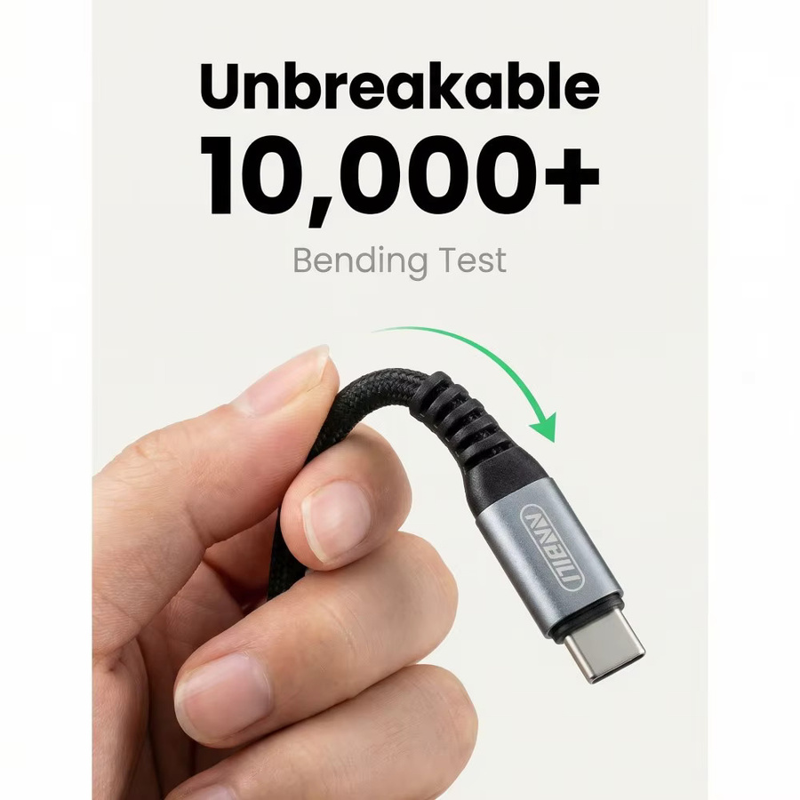 NNBILI USB-C auf USB-C Kabel 100W PD 3.0 Quick Charge 4.0 Schnellladekabel in Schwarz - Bild 5