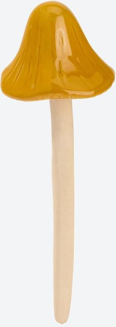 NKD Deko-Pilz mit Klangfunktion aus Keramik in Dunkelgelb, H: 17 cm, B: 6 cm, T: 6 cm - Bild 1