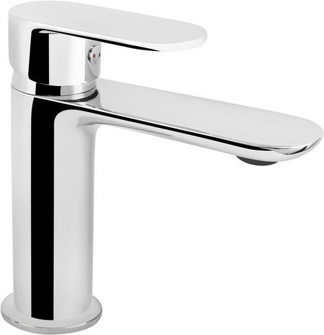WELLWATER Einhebelmischer für das Waschbecken in Chrom, silberfarben, mit Cold-Start und sparsamer Wasserführung sowie Pop-up-Abfluss - Bild 1