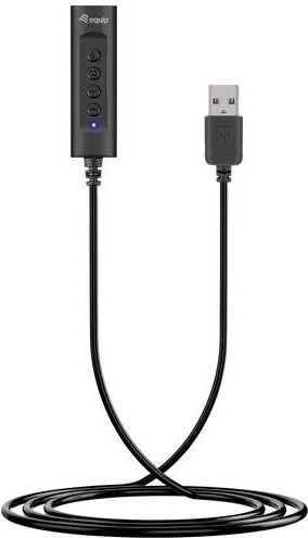 Equip USB-A Audio-Kabel Adapter in Schwarz - Bild 1