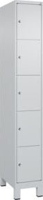 C+P Schließfachschrank Classic PLUS mit 1 Abteil und Füßen, Farbe Lichtgrau, B/T/H: 30 x 50 x 195 cm - Bild 1