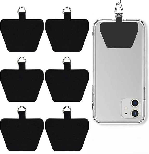 Universelles Anti-Verlust-Telefon-Lanyard in Schwarz, abnehmbares Handy-Umhängeband mit Clip und Handgelenk-Schnur für alle Smartphones - Bild 1