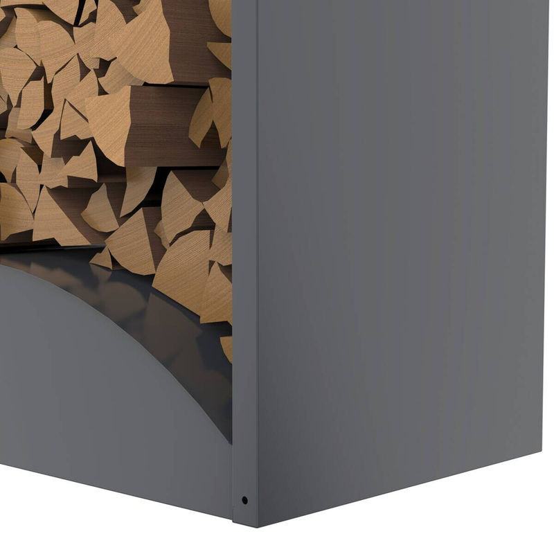 Westmann Kaminholzregal Castra A Anthrazit B/T/H: 98 x 52 x 160 cm - Bild 6