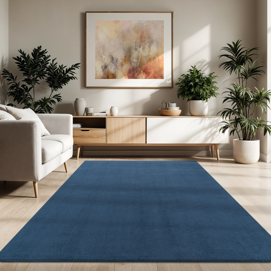 Calia Italia Teppich Modern Navy-Blau B: 80 cm, T: 150 cm - Bild 2